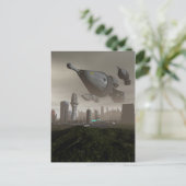 Giant Spacecraft Arrival 2 Briefkaart (Staand voorkant)
