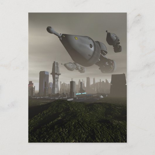 Giant Spacecraft Arrival 2 Briefkaart (Voorkant)