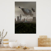 Giant Spacecraft Arrival 2 Poster (Keuken)