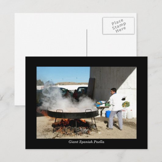 Giant Spain Paella briefkaart (Voorkant / Achterkant)