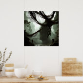 Giant Spider Entanglement Fantasy Art Poster (Keuken)