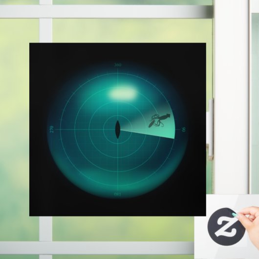 Giant Squid Afbeelding op scheepsSonar Nautical De Raamsticker (Huis)