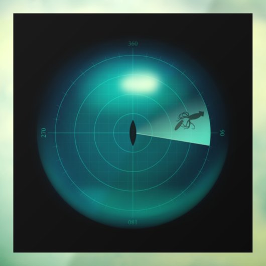 Giant Squid Afbeelding op scheepsSonar Nautical De Raamsticker (Vel 3)