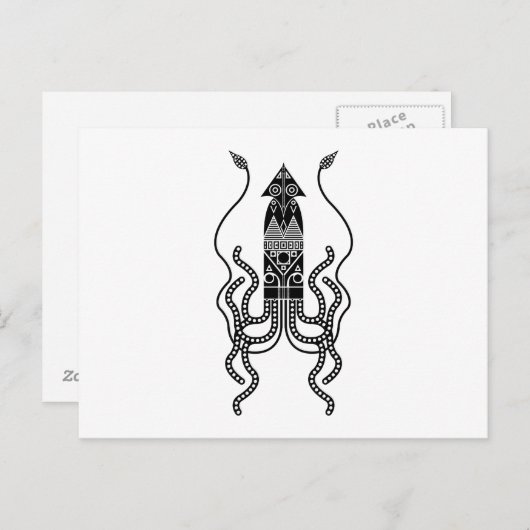 Giant Squid Briefkaart (Voorkant / Achterkant)