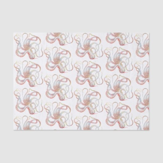 Giant Squid Coral Octopus Tissue Paper Tissuepapier (Voorkant)