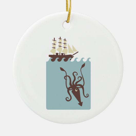Giant Squid Keramisch Ornament (Voorkant)