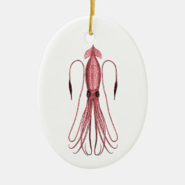 Giant Squid (kleurenillustratie) Keramisch Ornament