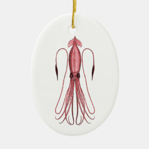 Giant Squid (kleurenillustratie) Keramisch Ornament
