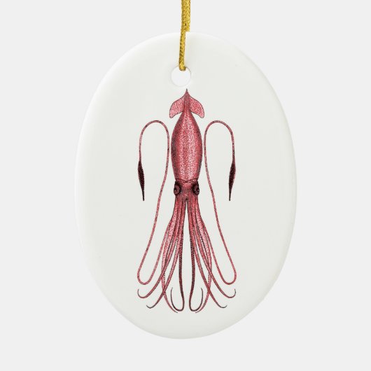 Giant Squid (kleurenillustratie) Keramisch Ornament (Voorkant)