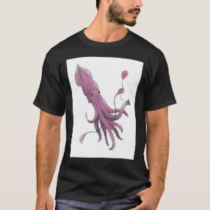 Giant Squid met Cake en ballon T-shirt