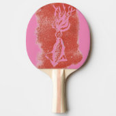"Giant Squid on roze" Ping Pong Paddle Tafeltennisbatje (Voorkant)