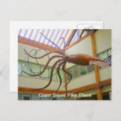 Giant Squid Pike Place Market Seattle, WA Briefkaa Briefkaart (Voorkant / Achterkant)