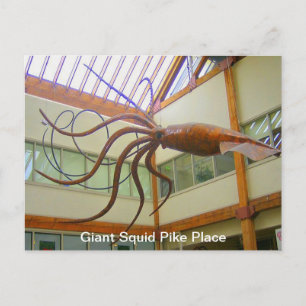 Giant Squid Pike Place Market Seattle, WA Briefkaa Briefkaart