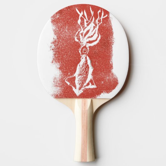 "Giant Squid" Ping Pong Paddle Tafeltennisbatje (Achterkant)