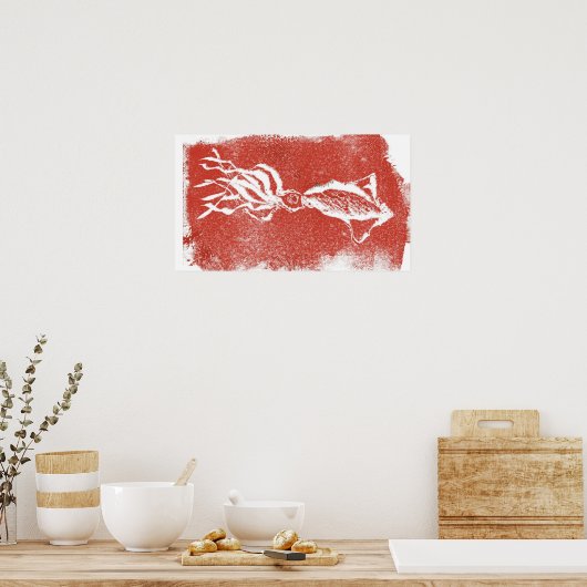Giant Squid Poster (Keuken)