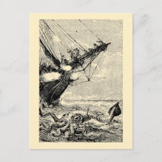 Giant Squid uit 20000 competities onder het Zee Briefkaart (Voorkant)