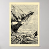 Giant Squid van 20000 collega's onder het Zee. Poster (Voorkant)