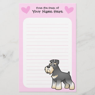 Giant/Standard/Miniature Schnauzer Love Briefpapier