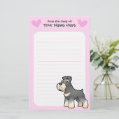 Giant/Standard/Miniature Schnauzer Love Briefpapier (Staand voorkant)