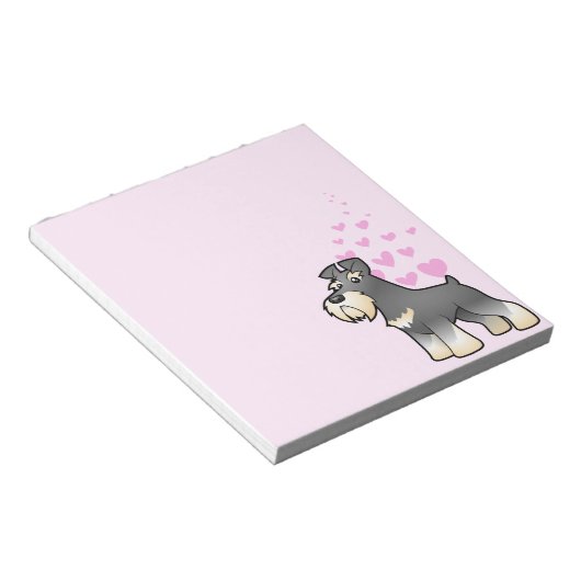 Giant/Standard/Miniature Schnauzer Love Notitieblok (Schuin)