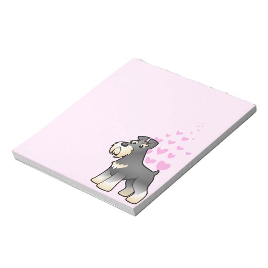 Giant/Standard/Miniature Schnauzer Love Notitieblok (Linkerzijde)