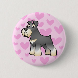 Giant/Standard/Miniature Schnauzer Love Ronde Button 5,7 Cm