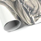 Giant Sunflower Antiek Sepia Art Cadeaupapier (Rol Hoek)