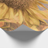 Giant Sunflower Art Country Gellow Grey Decoupage Cadeaupapier (Hoek)