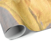 Giant Sunflower Art Country Gellow Grey Decoupage Cadeaupapier (Rol Hoek)