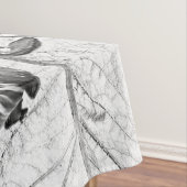 Giant Sunflower  Black and White Art Tafelkleed (Voorbeeld)