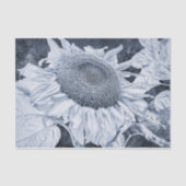 Giant Sunflower  Black and White Decoupage Tissuepapier (Voorkant)
