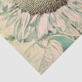 Giant Sunflower  Blauwgroen Pastel Decoupage Tissuepapier (Detail)