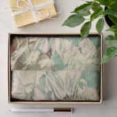 Giant Sunflower  Blauwgroen Pastel Decoupage Tissuepapier (Geschenk)