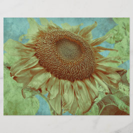 Giant Sunflower Blauwgroen Yellow Green Antiek Vin