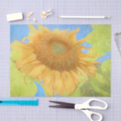 Giant Sunflower Country Soft Yellow Sketch Art Tissuepapier (Craft)