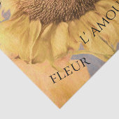 Giant Sunflower Country Yellow Grey Script Tissuepapier (Detail)