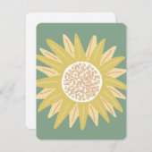 Giant Sunflower Feestdagenkaart (Voorkant / Achterkant)