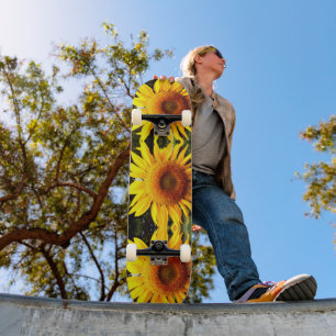 Giant Sunflower, geel bloespatroon Persoonlijk Skateboard