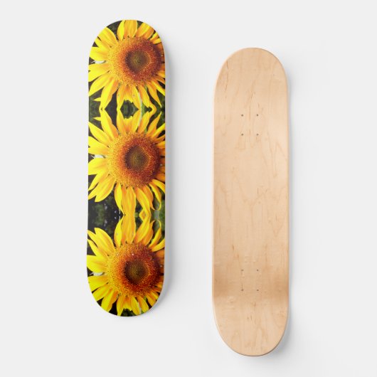 Giant Sunflower, geel bloespatroon Persoonlijk Skateboard (Voorkant)