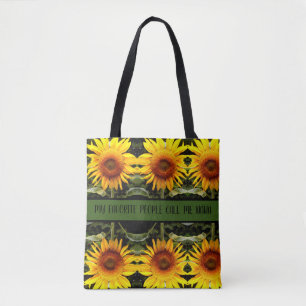 Giant Sunflower, geel bloespatroon Tote Bag