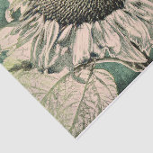 Giant Sunflower  Green Beige Decoupage Tissuepapier (Detail)