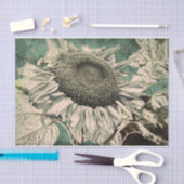 Giant Sunflower  Green Beige Decoupage Tissuepapier (Craft)