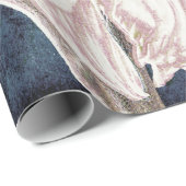 Giant Sunflower  Grey Sepia Decoupage Cadeaupapier (Rol Hoek)