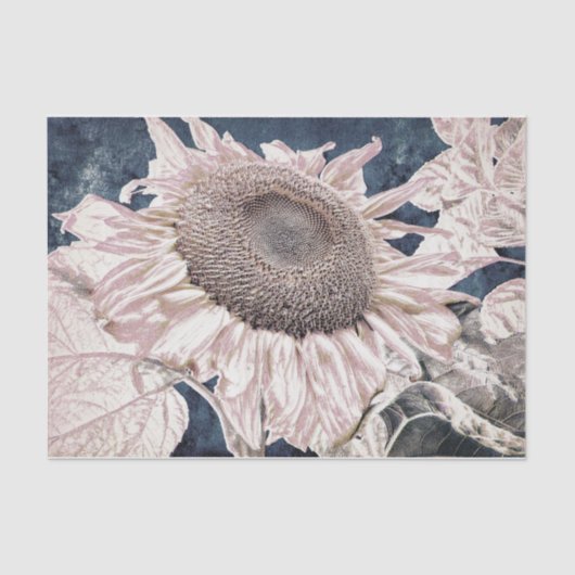 Giant Sunflower  Grey Sepia Decoupage Tissuepapier (Voorkant)