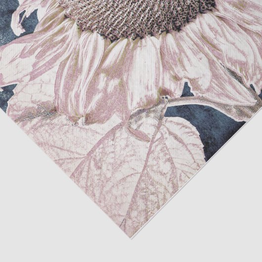 Giant Sunflower  Grey Sepia Decoupage Tissuepapier (Detail)