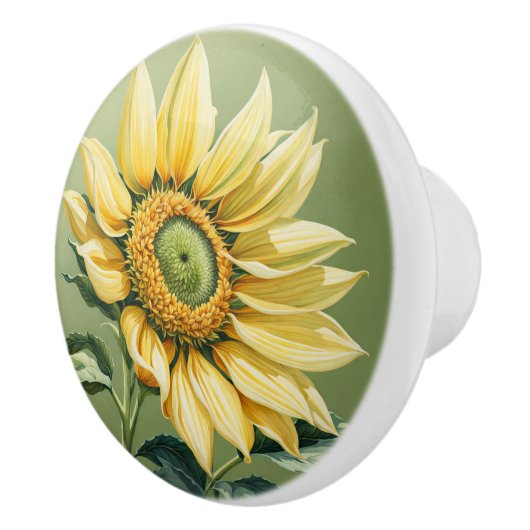 Giant Sunflower Keramische Knop (Rechts)