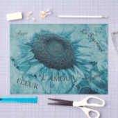 Giant Sunflower Light Blauwgroen Blue  script Tissuepapier (Craft)