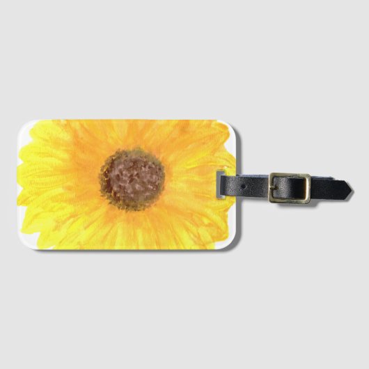 Giant Sunflower Luggage Tag Bagagelabel (Voorkant (horizontaal))