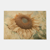 Giant Sunflower Old  Yellow Art Deurmat (Voorkant)