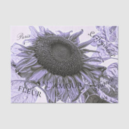Giant Sunflower  Paars Decoupage Script Tissuepapier